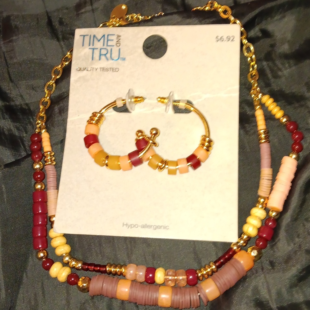 Pink Statement Necklace set